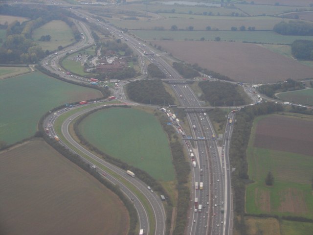 File:Junction 24 of the M1 Motorway - Geograph - 595193.jpg