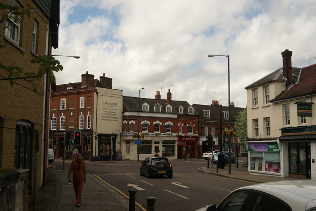 File:View back along Mill Bridge to Old Cross -2 - Geograph - 4458866.jpg