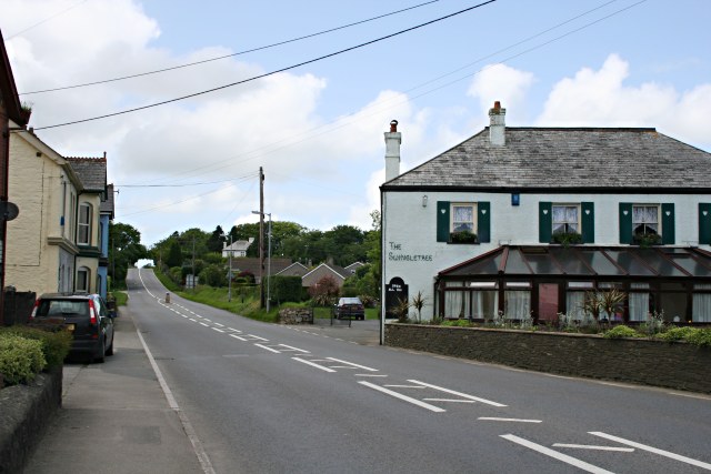 File:Along the road at Kelly Bray - Geograph - 450318.jpg