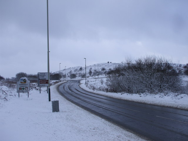 File:Approaching the junction of the A469 and B4623 - Geograph - 1650278.jpg