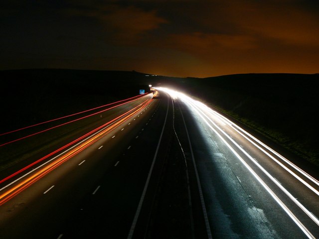 File:M4 facing west near Russley Down - Geograph - 288387.jpg