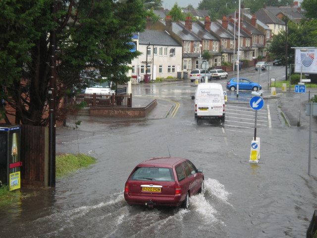 File:Flash flood in Star Road - Geograph - 1110858.jpg