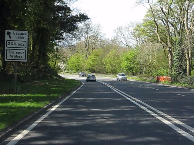 File:Warning sign on Fish Hill (C) Peter Whatley - Geograph - 2381256.jpg