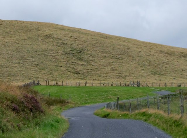 File:The Yellow Road with the access gate to Carnadranna Hill - Geograph - 2598022.jpg