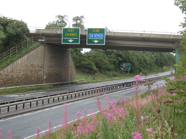 File:Road bridge over A66 - Geograph - 1470332.jpg