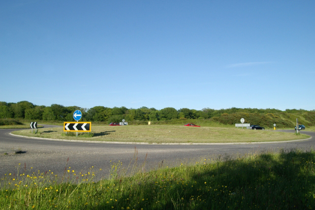 File:Roundabout on the A388, Viverdon Down, St Mellion - Geograph - 178803.jpg