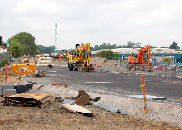 File:Rugby western bypass work in progress, Lawford Road - Geograph - 1350768.jpg