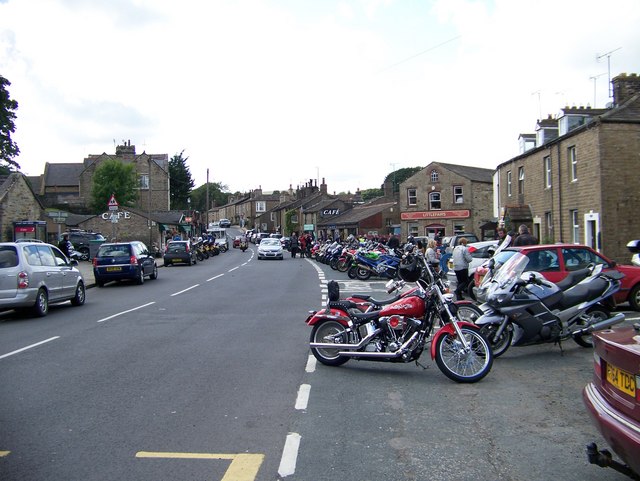 File:Hawes on a day the bikers came to call - Geograph - 1754373.jpg