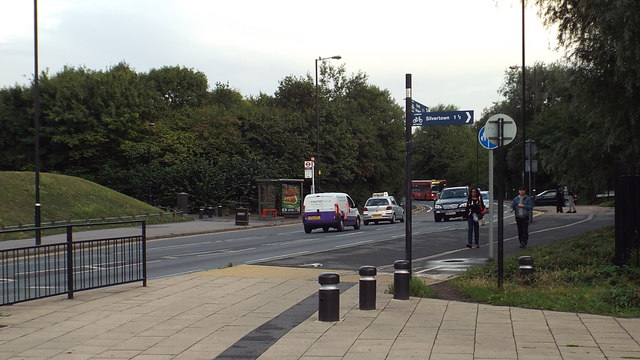 File:Cycle paths at Beckton (C) Malc McDonald - Geograph - 3640535.jpg