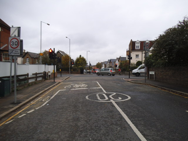 File:Lower Kings Road at the junction with... (C) David Howard - Geograph - 3748771.jpg