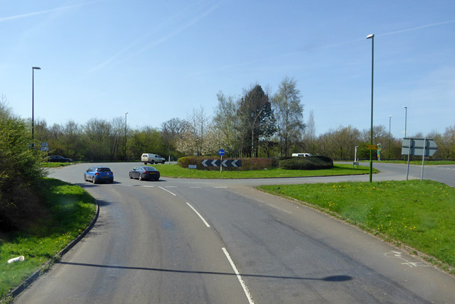 File:Roundabout on A264 - Geograph - 5753501.jpg