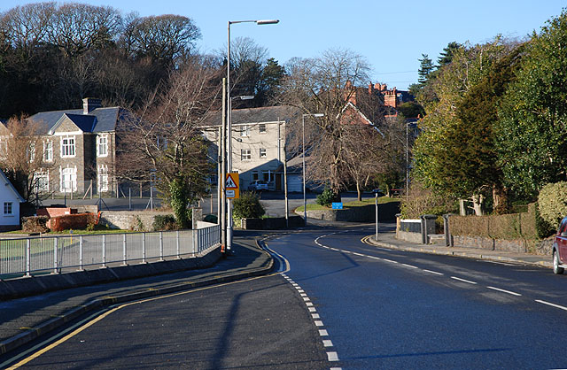 File:The A44 in Aberystwyth - Geograph - 1644405.jpg