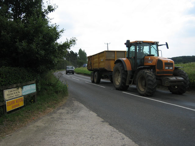 File:Heavy vehicles on the B1146 Dereham - Fakenham road - Geograph - 523178.jpg