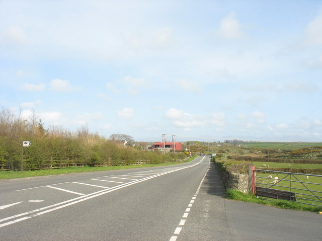 File:The A5 east of RAF Mona - Geograph - 779714.jpg