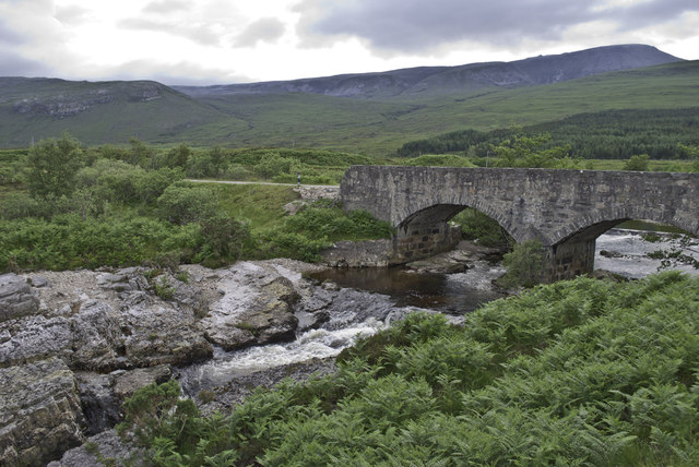 File:Bridge at the southern end of Loch Eribol - Geograph - 3022428.jpg