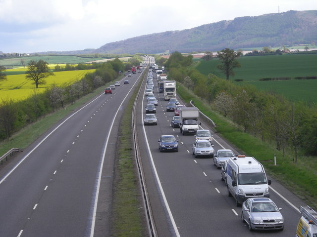 File:Tailback after an accident - Geograph - 786089.jpg