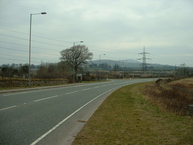 File:A487 Junction at Glan Dwyfach.jpg