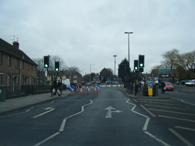 File:Friarge Road roundabout (C) Colin Pyle - Geograph - 2834547.jpg