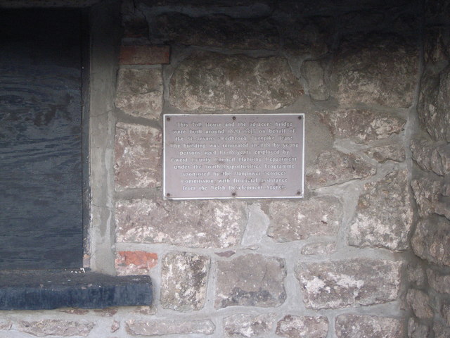 File:Bigsweir Bridge Toll House - plaque on wall - Geograph - 625585.jpg