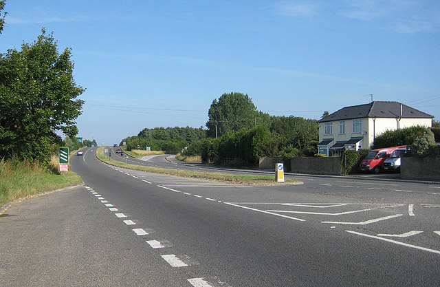 File:A4019 approaching M5 Junction 10 - Geograph - 898145.jpg