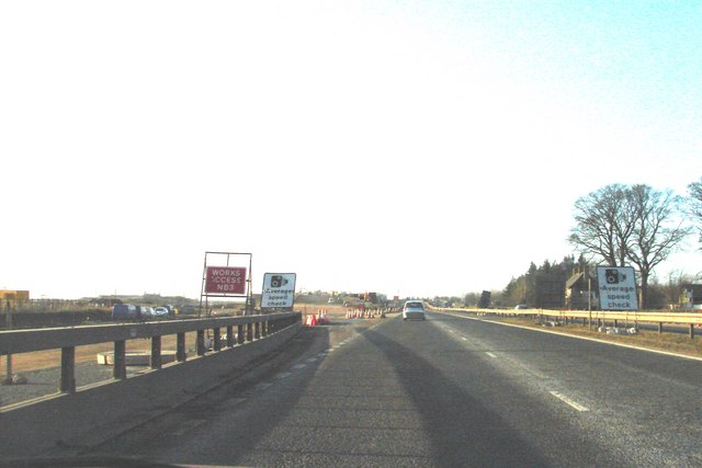 File:Roadworks on the A74 - Geograph - 695652.jpg