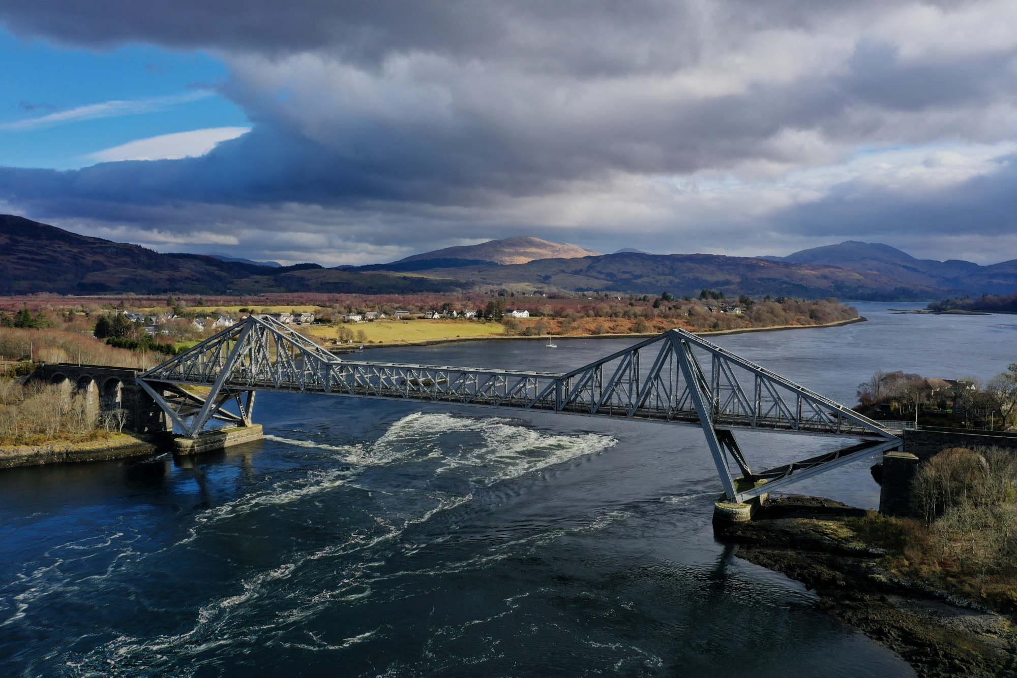 Connel Bridge and Falls of Lora by Glen