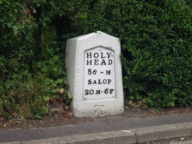 File:Milestone on the route of the old A5 - Geograph - 189281.jpg
