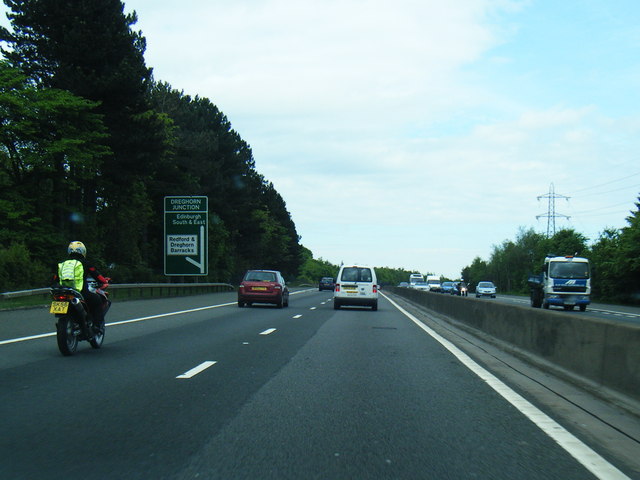 File:A720 approaching Dreghorn Junction - Geograph - 3540856.jpg