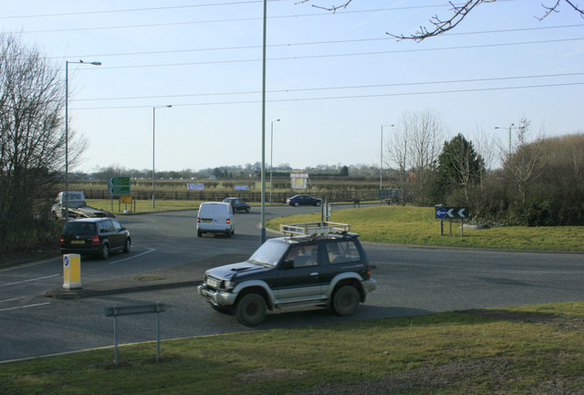 File:Roundabout on the A350 Chippenham bypass - Geograph - 1807551.jpg