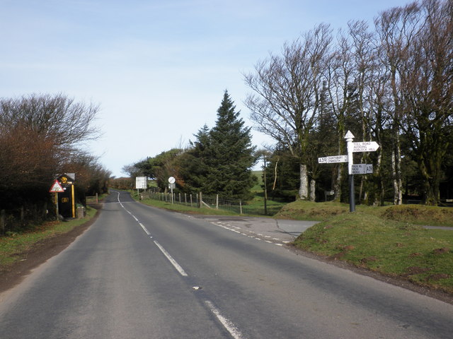 File:Toll road junction, on the A39 - Geograph - 2343879.jpg