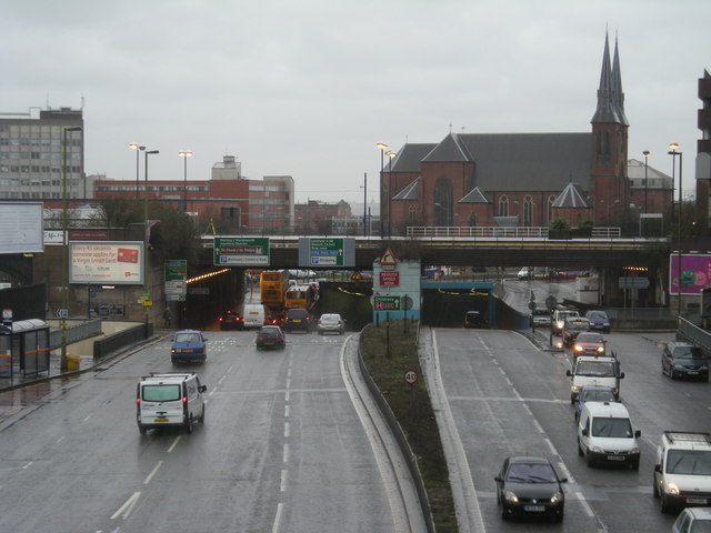 File:Inner Ring road & St Chad's RC Cathedral - Geograph - 655618.jpg