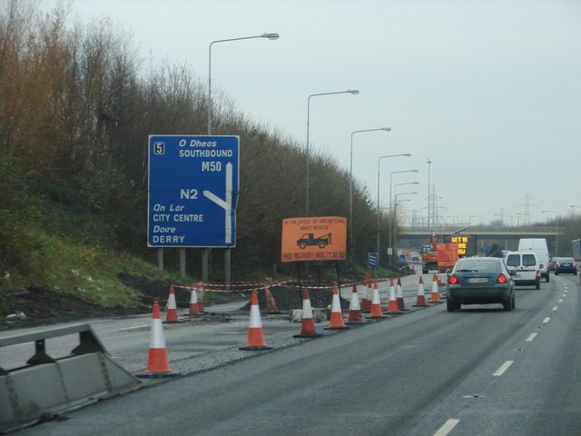 File:Approaching Junction 5 on the M50 - Geograph - 1068159.jpg