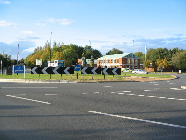 File:Fletchamstead Highway roundabout - Geograph - 1520124.jpg