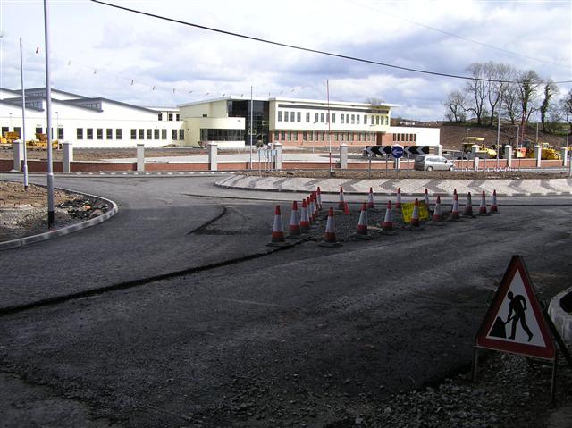 File:New roundabout and school, Omagh - Geograph - 1238152.jpg