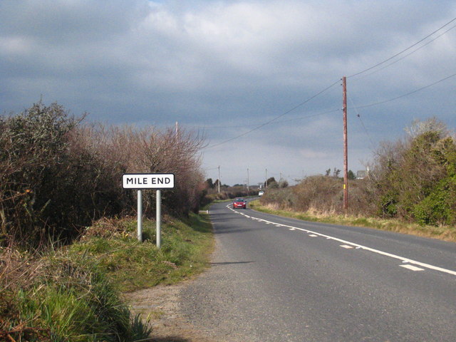 File:The A 3083 at Mile End - Geograph - 1761823.jpg