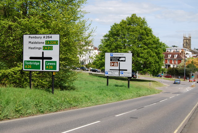 File:Road Signs, Church Rd (A264) - Geograph - 1287386.jpg