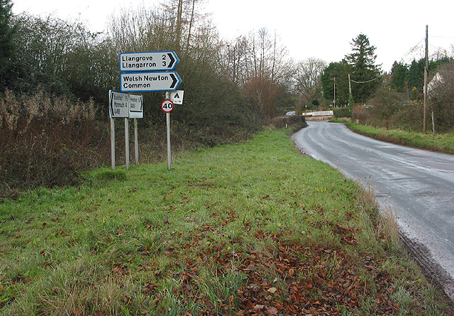 File:A466 passes through Welsh Newton for Hereford.jpg