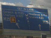 M3 Junction 2 westbound leaving for the M25 - Coppermine - 17879.jpg