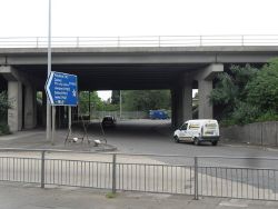 End of the Slip Road - Junction 11 M60 Peel Green - Geograph - 1901271.jpg