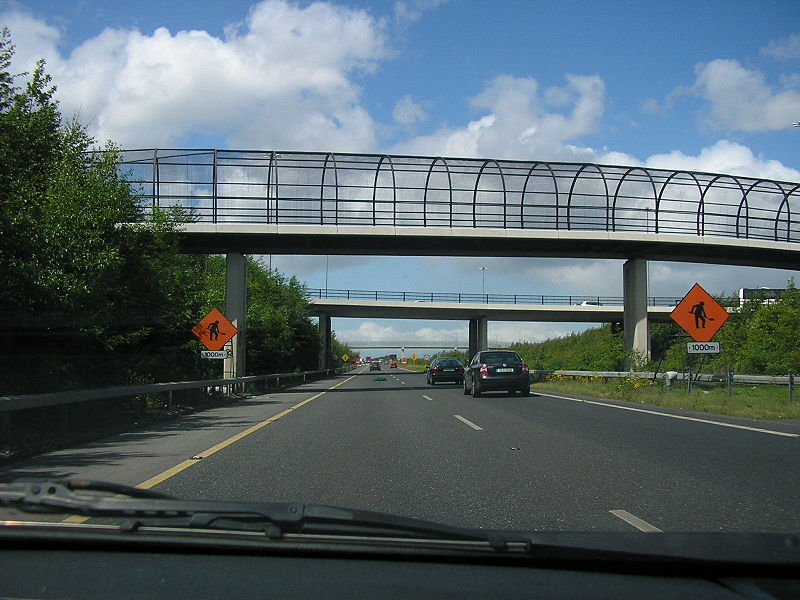 File:M50 Northbound, approaching upgrade works - Coppermine - 11871.JPG