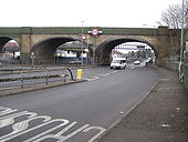 Brent Cross- Northern Line viaduct over the A406 North Circular Road - Geograph - 1710737.jpg