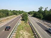 A3290 (ex A329M) From Earley Station footbridge, looking towards Reading - Coppermine - 22381.jpg