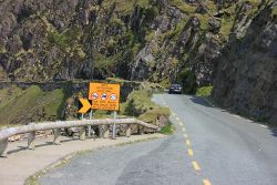 Road warnings on the Connor Pass - Geograph - 1575708.jpg