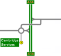 Layout of the interchange until it was replaced in 2018/9.