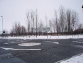 Mini-roundabout near golf course and playing fields - Geograph - 1644522.jpg
