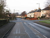Crossroads on the A721 near Fallside - Geograph - 1617678.jpg
