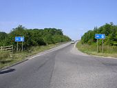 Unusually steep slip road onto the M3 from the Itchen Valley - Geograph - 276909.jpg