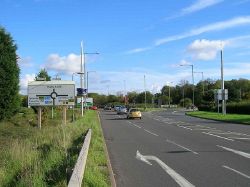 Roundabout at junction of A46 and A428, Binley Woods - Geograph - 2124982.jpg