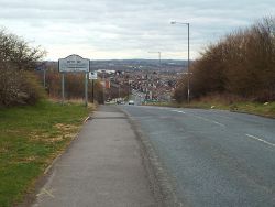 City of Sunderland boundary, Hylton Lane - Geograph - 4422839.jpg