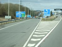 Exit road for the M69, Junction 21, M1 - Geograph - 2853664.jpg